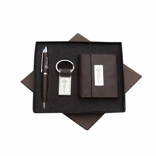 Brown Leather Gift Set