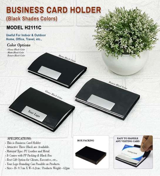 Business Visiting Card Holder H2111C- Black
