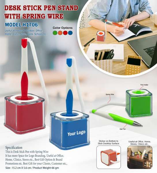 Deskstick Pen Stand with Spring Wire H1706