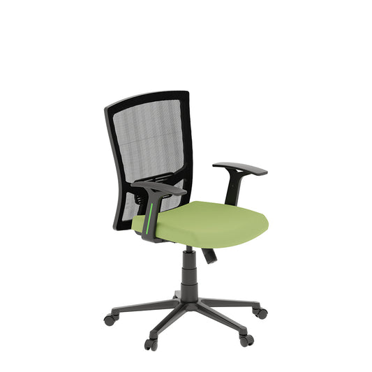 Flow Task Office Chair - Mesh - Mid Back - Moss Green