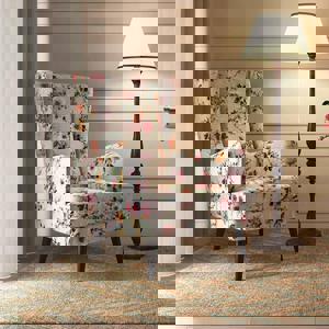 Genoa Wing Chair in  Floral Colour FNSFWG51DD10035