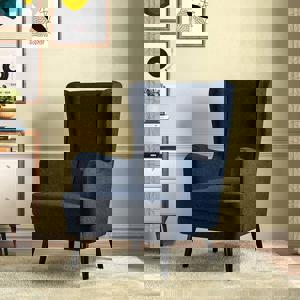 Genoa Wing Chair in  Cobalt Colour