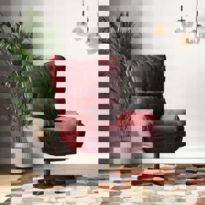 Marson Swivel Lounge Chair in Berry Red Colour