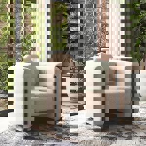 Reno Lounge Chair in White Himalaya Boucle Colour