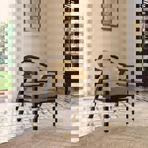 Hayworth Lounge Chair in Fawn Velvet Colour