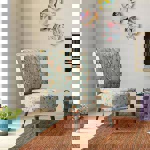 Grace Lounge Chair in Floral Colour