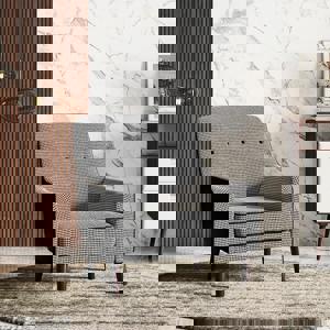 Hagen Lounge Chair In Puppy in  Puppy Tooth Colour