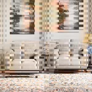 Colby 2 Seater Fabric Sofa in Beige