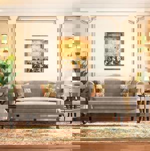 Darya 3 Seater Sofa In Cloudy Beige Velvet