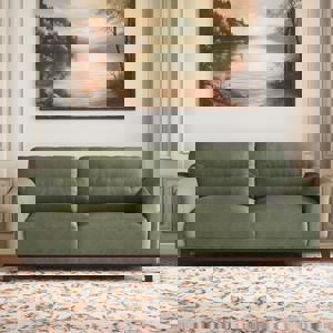 Colby 3 Seater Fabric Sofa in Forest Green