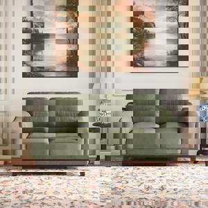 Colby 2 seater Fabric Sofa in Forest Green