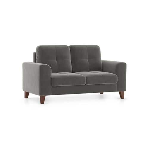 Verona Luxe 2 Seater Fabric Sofa in Ash Grey Velvet Colour