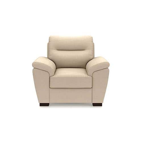 Adelaide Essential 1 Seater Fabric Sofa in Pearl Colour