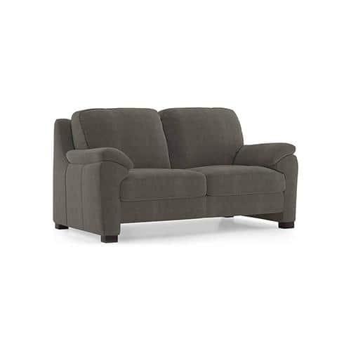 Farina Luxe 2 Seater Fabric Sofa in Ash Grey Velvet Colour
