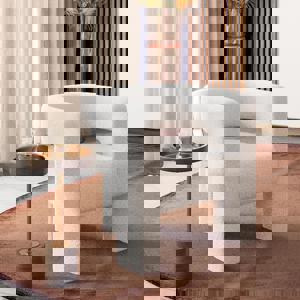 Juniper Lounge Chair in White Sand Boucle FNCHLC62WB36639