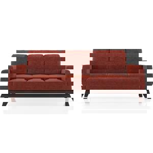 Granada Essential 3 Seater Fabric Sofa In Dark Coral FNSF51GNDO30003