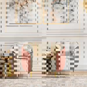 Amora 1 Seater Fabric Sofa in Dual Tone Birch Beige and Sienna Brown FNSF51AMBBA190630001