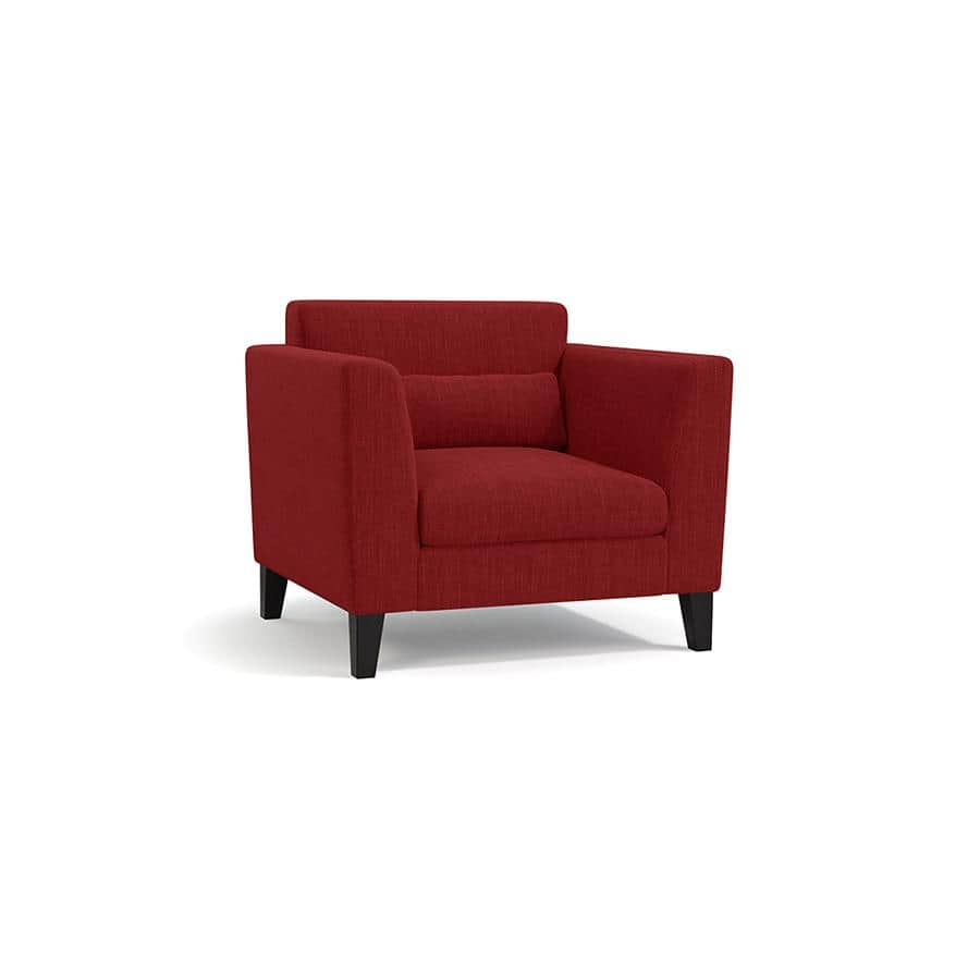 Lewis 1 Seater Fabric Sofa in Salsa Red Colour FNSF51LSSA30R01SAAAA
