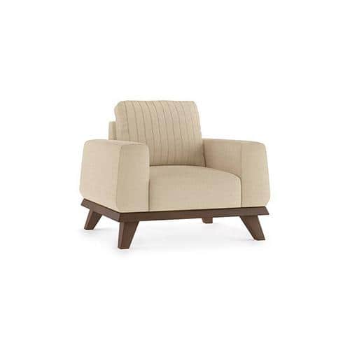 Granada Essential 1 Seater Fabric Sofa in Pearl Colour FNSF51GNPL30001