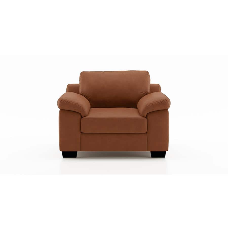 Esquel 1 Seater Leatherette Sofa in Tan Colour FNSF53EQTA30001