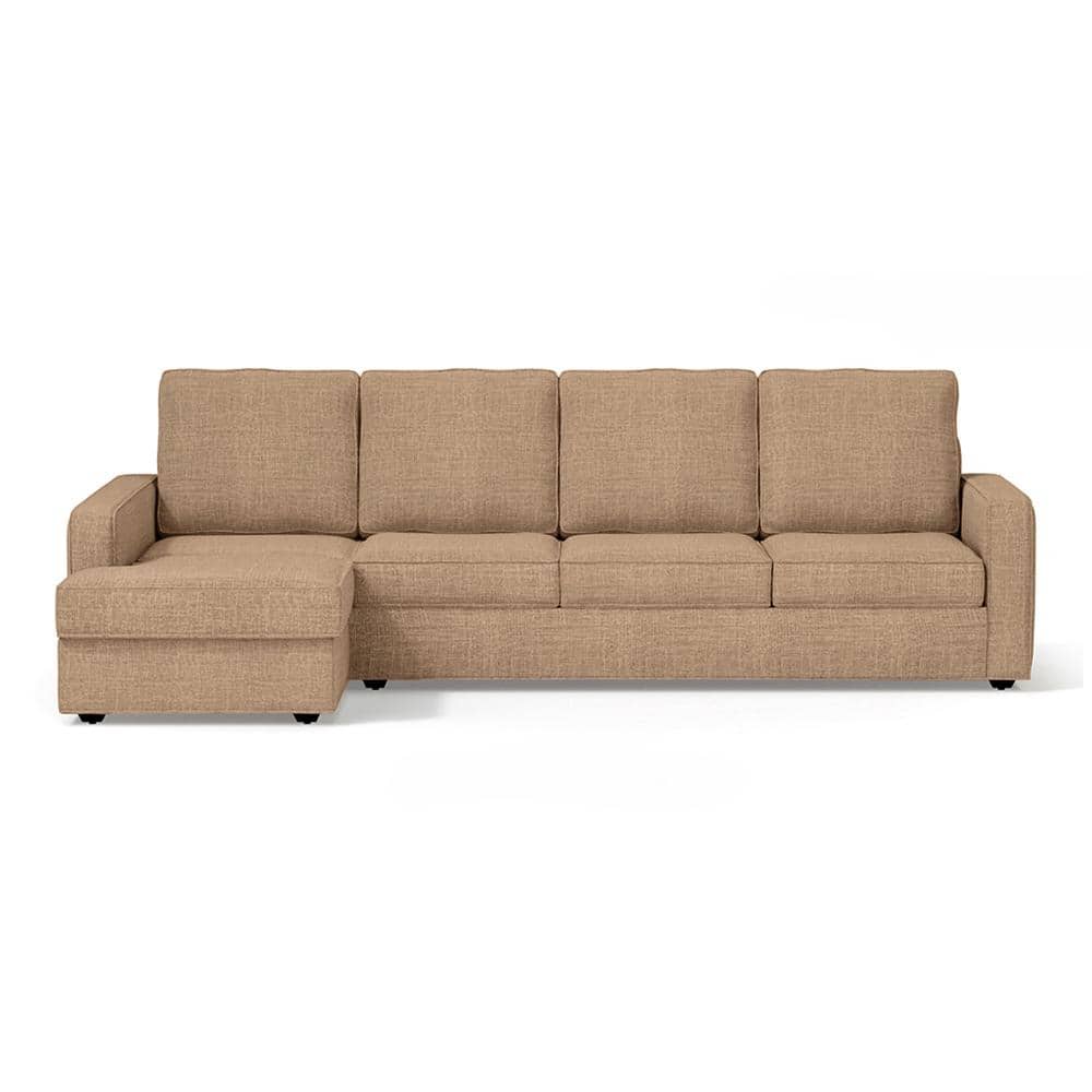 Apollo Sofa (Colour : Sandshell Beige, Cushion : Hard, Back Type : High Back, Seating Capacity : Left Aligned 2 Seater + Left Aligned Chaise) FNSF51APSN300L2LCHHH