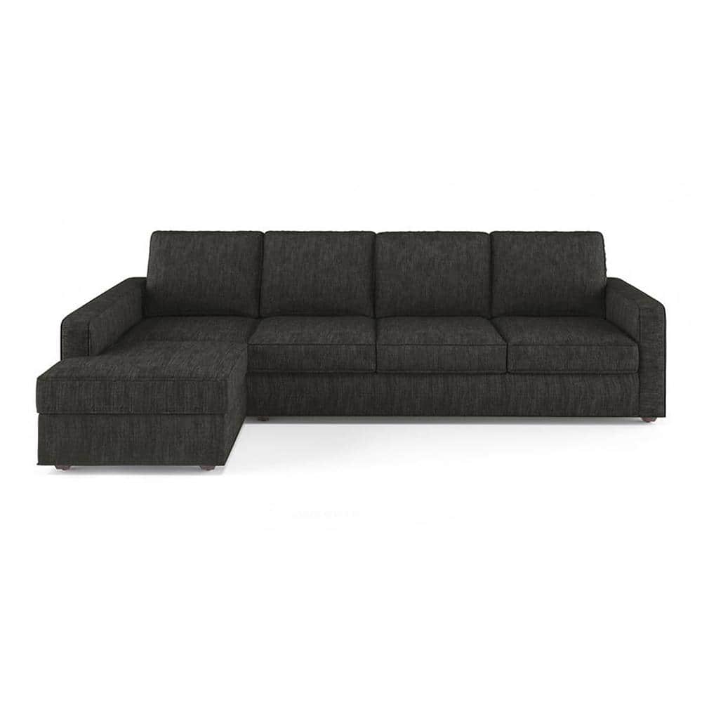 Apollo Compact Sofa (Colour : Graphite Grey, Cushion : Hard, Back Type : Regular, Seating Capacity : Left Aligned 2 Seater + Left Aligned Chaise) FNSF51ACGG300L2LCHHR