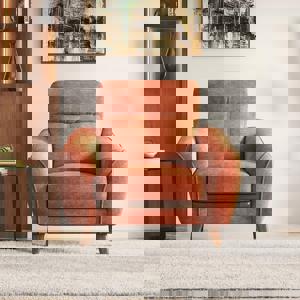 Ronan 1 Seater Fabric Sofa In Rust Colour FNSF51RARU130001