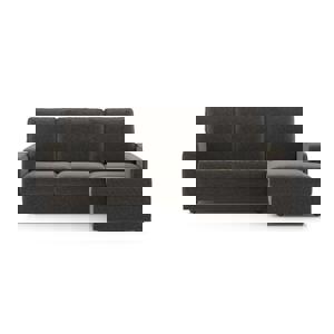 Apollo Compact Sofa (Colour : Smoke, Cushion : Hard, Back Type : High Back, Seating Capacity : Right Aligned 2 Seater + Right Aligned Chaise + Ottoman) FNSF51ACSM30TR2RCHHH