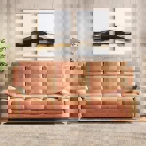 Emila 3 Seater Fabric Sofa In Amber Weave Colour FNSF51ELAW130003