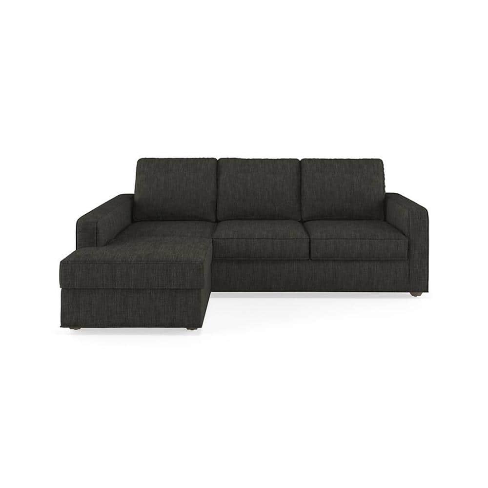 Apollo Compact Sofa (Colour : Graphite Grey, Cushion : Soft, Back Type : Regular, Seating Capacity : Left Aligned 2 Seater + Left Aligned Chaise) FNSF51ACGG300L2LCHSR