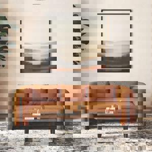 Reno Three Seater Fabric Sofa in Rust Boucle FNSF51RNRBA190830003