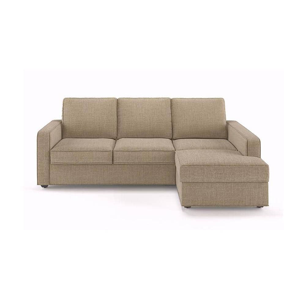 Apollo Compact Sofa (Colour : Sandshell Beige, Cushion : Hard, Back Type : Regular, Seating Capacity : Right Aligned 2 Seater + Right Aligned Chaise) FNSF51ACSN300R2RCHHR
