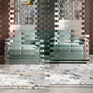 Miles 2 Seater Bamboo Fabric Sofa In Sky Blue Fabric FNSF51MLBLA190230002