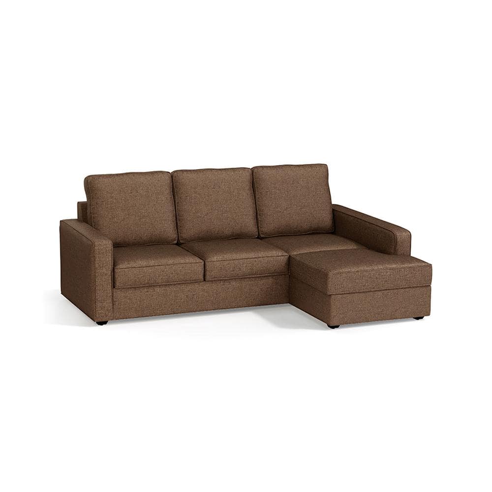 Apollo Compact Sofa (Colour : Mocha, Cushion : Soft, Back Type : High Back, Seating Capacity : Right Aligned 2 Seater + Right Aligned Chaise) FNSF51ACMC300R2RCHSH