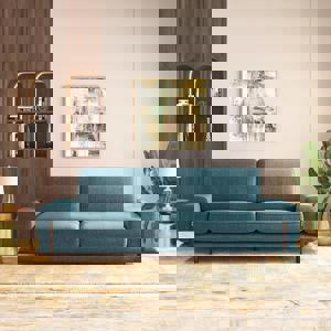 Barcelona 3 Seater Fabric Sofa in Colonial Blue Colour FNSF51BRBLA128430003