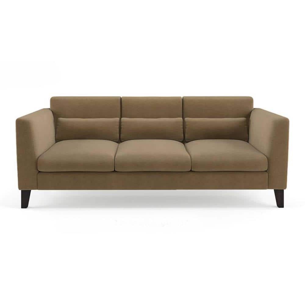 Lewis 3 Seater Fabric Sofa in Fawn Velvet Colour FNSF51LSTT30R03SAAAA