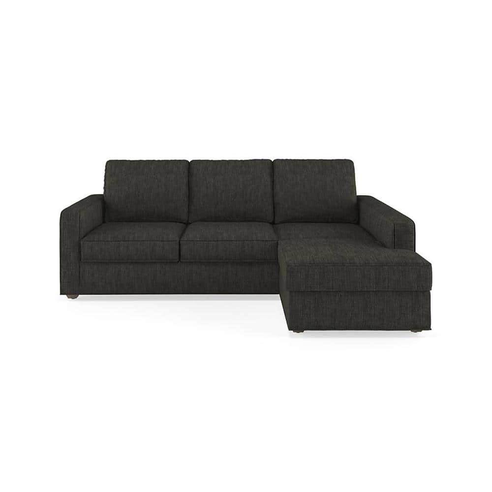 Apollo Compact Sofa (Colour : Graphite Grey, Cushion : Hard, Back Type : Regular, Seating Capacity : Right Aligned 3 Seater + Right Aligned Chaise) FNSF51ACGG300R3RCHHR