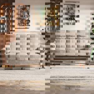 Ronan 3 Seater Fabric Sofa In Beige Colour FNSF51RABE130003