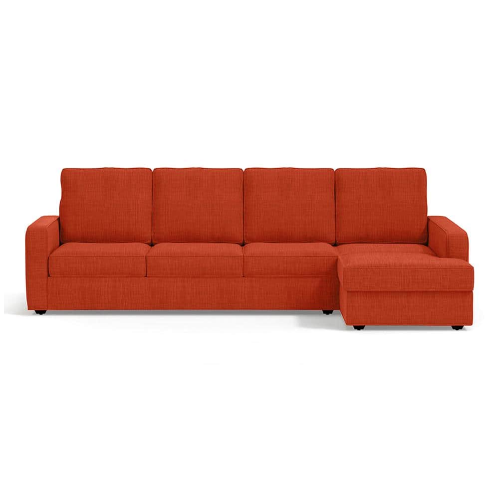 Apollo Sofa (Colour : Lava, Cushion : Soft, Back Type : High Back, Seating Capacity : Right Aligned 3 Seater + Right Aligned Chaise) FNSF51APLA300R3RCHSH