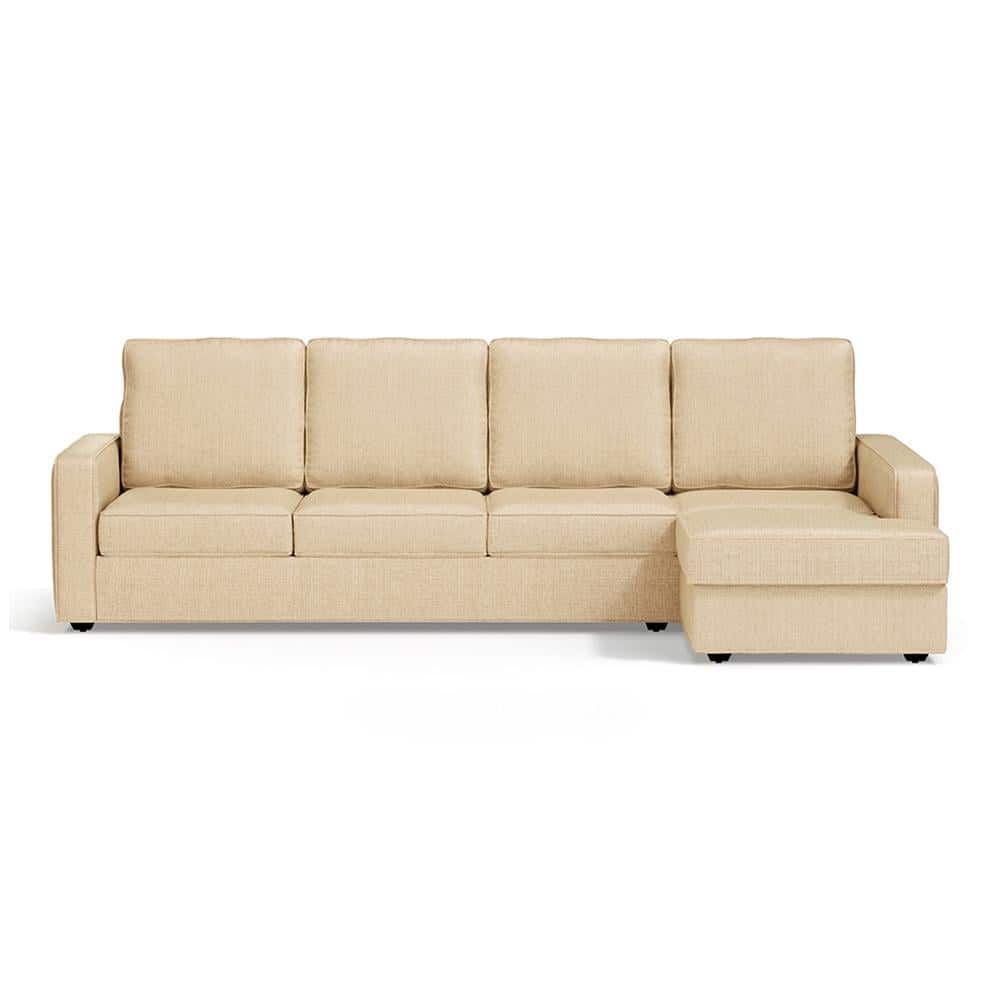 Apollo Compact Sofa (Colour : Pearl, Cushion : Hard, Back Type : High Back, Seating Capacity : Right Aligned 2 Seater + Right Aligned Chaise + Ottoman) FNSF51ACPL30TR2RCHHH