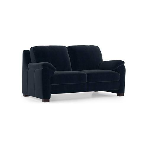 Farina Luxe 2 Seater Fabric Sofa in Sea Port Blue Velvet Colour FNSF51FASV10002