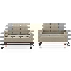 Granada Essential 3 Seater Fabric Sofa In Oyster Beige FNSF51GNOB30003