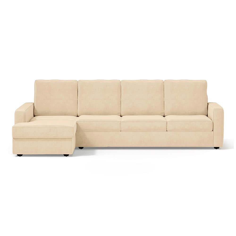 Apollo Compact Sofa (Colour : Birch Beige, Cushion : Soft, Back Type : High Back, Seating Capacity : Left Aligned 2 Seater + Left Aligned Chaise) FNSF51ACBB300L2LCHSH