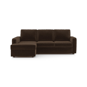 Apollo Compact Sofa (Colour : Dark Earth, Cushion : Soft, Back Type : Regular, Seating Capacity : Left Aligned 2 Seater + Left Aligned Chaise + Ottoman) FNSF51ACDA30TL2LCHSR