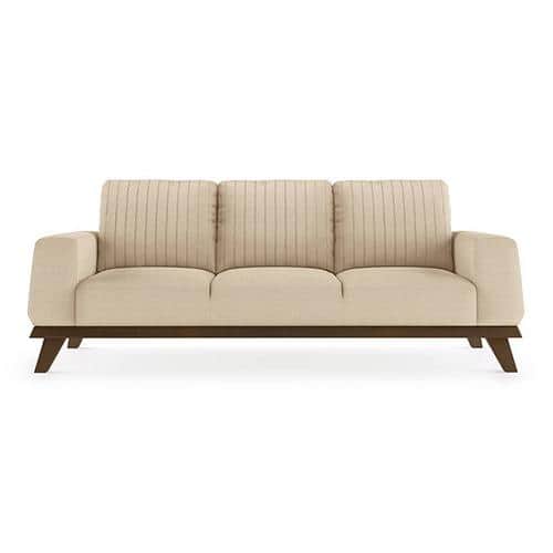Granada Essential 3 Seater Fabric Sofa in Pearl Colour FNSF51GNPL30003