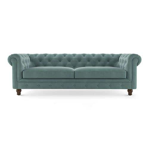 Winchester Sofa Set (Colour : Dusty Turquoise Velvet , Seater : 3+2+1) FNSF51WCDT30321